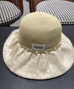 Fendi芬迪夏季新款珍珠帽子女百_13074