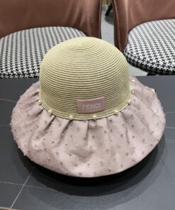 Fendi芬迪夏季新款珍珠帽子女百