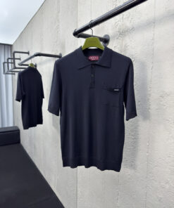 GUCCI嵌花字母针织POLO衫工艺