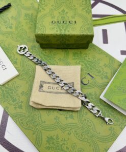 Gucci双G古巴花纹做旧手链长度