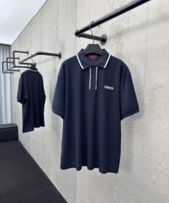 GUCCI撞色领立体刺绣POLO衫工