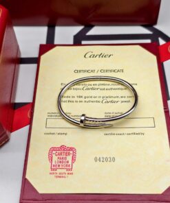 卡地亚无钻钉子手镯版本V金升_12506