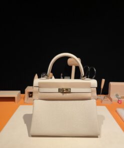 Kelly 25 Togo皮 10奶昔白 金扣