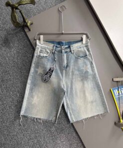克罗心2025夏季新品牛仔裤牛仔短