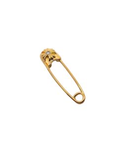 克罗心  镀金带钻别针镀金 十