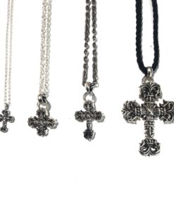克罗心火焰十字架项链系列