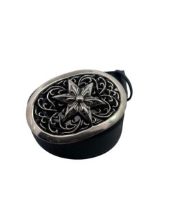 克罗心经典六芒星蔓藤 银饰皮带