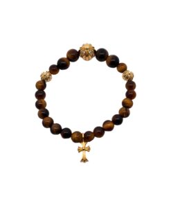 克罗心 十字镀金琥珀手串纯银