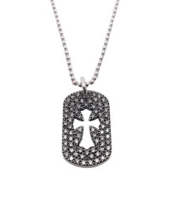 克罗心  中号满钻镂空十字架牌_15858