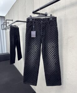 LOUISVUITTON格子渐变植绒牛仔