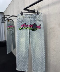 LOUISVUITTON火焰涂鸦贴布提花