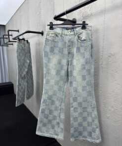 LOUISVUITTON棋盘格牛仔裤