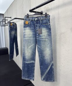 LOUISVUITTON日晒褪色牛仔裤