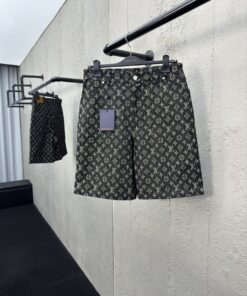 LOUISVUITTON 提花满印牛仔短裤