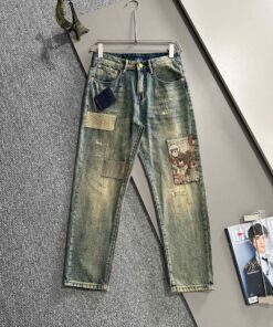 LV2025四季款宽松牛仔裤直筒长裤_11842