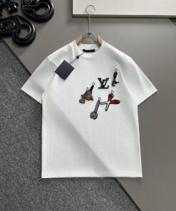 LV2025ss春夏新款棉质圆领短袖T_18015