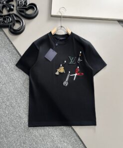 LV2025ss春夏新款棉质圆领短袖T_18016