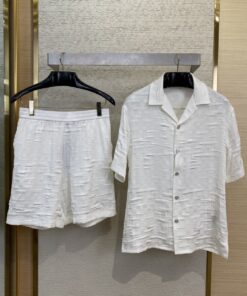 LV路易威登串珠刺绣棋盘格纹翻领