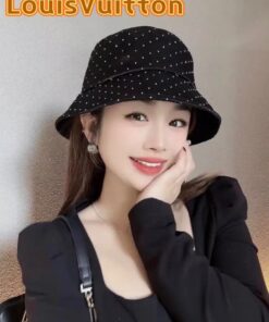 lv路易威登韩版水钻渔夫帽女春