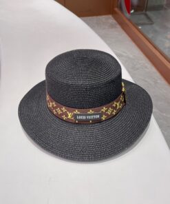 LV平顶帽平顶草帽草编帽子沙滩
