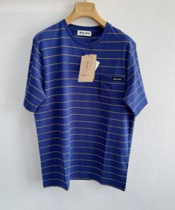 miu25ss蓝条纹圆领短袖185g