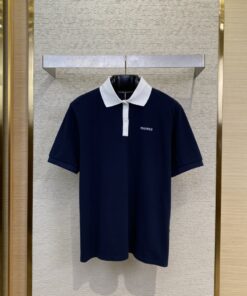 MIUMIU缪缪撞色领珠地短袖POLO衫
