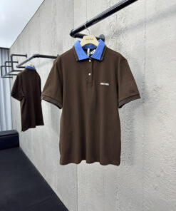 MIUMIU珠地布叠领POLO衫工艺