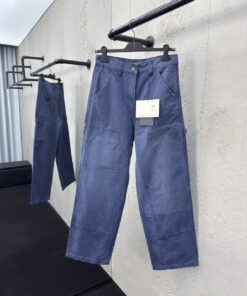 PRADA皮牌法工伐木裤工艺说明