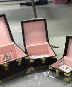 新款lv首饰箱 老花配栗色珠宝