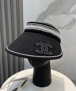 香奈儿新款蕾丝边甜美风空顶帽