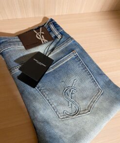 YSL新款牛仔裤高端牛仔面