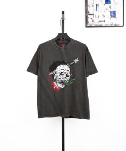支持放店GD宝剑骷髅印花短袖