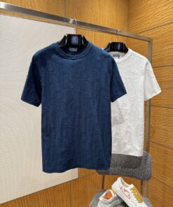 DIOR迪奥剪线提花圆领短袖T恤